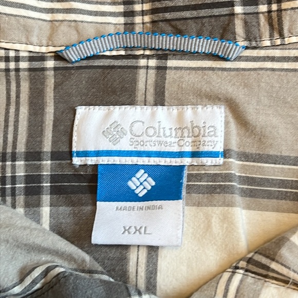 Columbia Plaid Short Sleeve Button Up Shirt Mens Size XXL - Picture 5 of 7